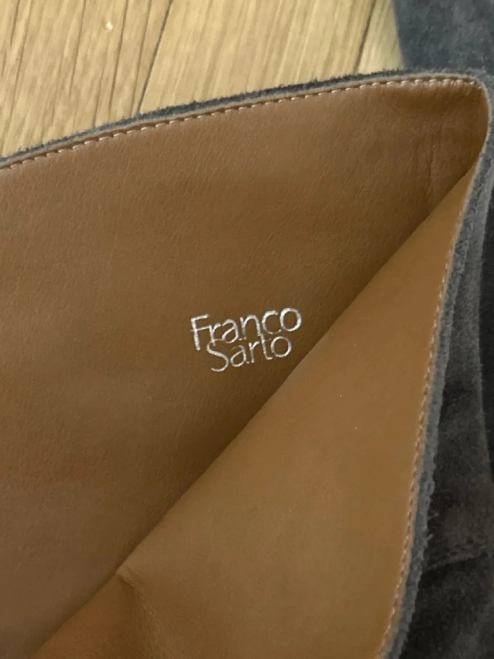 Franco Sarto Genuine Grey Suede Leather Over-the-Knee Riding Boots, Full Zip 7M